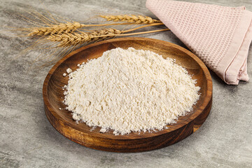 Wheat flour for cooking in the bowl