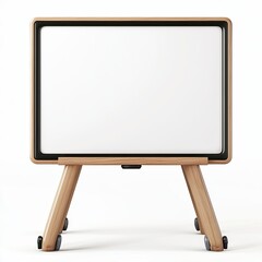 Fototapeta premium Wooden Mobile Whiteboard in Meeting Room