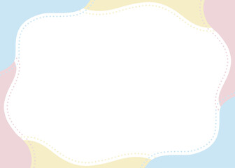 曲線のポップな背景フレーム