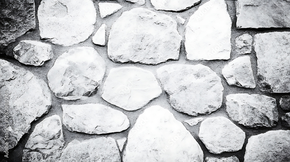 Poster artistic stone wall texture featuring random shapes and sizes for backgrounds and visual elements