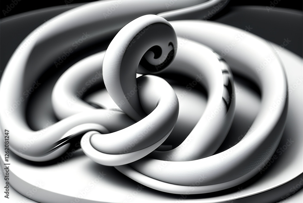 Poster fluid forms intertwining in a topaz abstract art creation