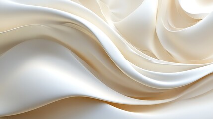 Obraz premium Elegant creamy fabric swirls, abstract background, luxurious texture, design element