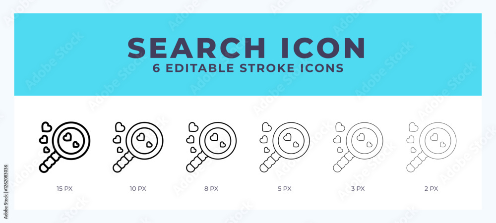 Aufkleber search vector icon for web and app. editable stroke vector illustration