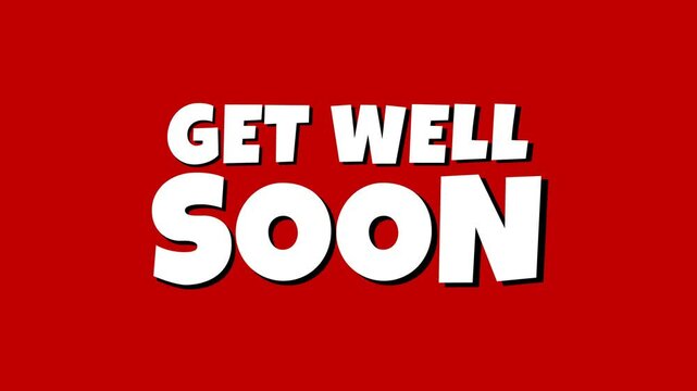 get well soon Animation with Green Screen Background 