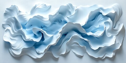 Obraz premium Abstract blue swirls, fluid motion, light background, design element