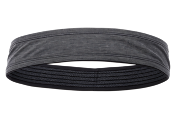 Gray athletic headband for sports isolated with transparent background