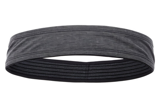 Gray athletic headband for sports isolated with transparent background