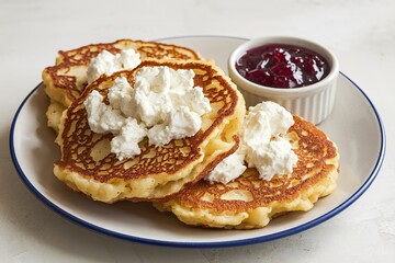 sweet fried cottage cheese pancakes