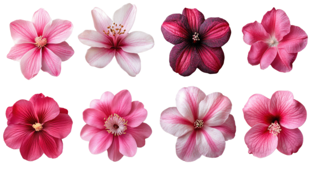 Floral Fantasy: A vibrant collection of various pink flowers, showcasing intricate details and delicate petals. The floral arrangement is a testament to the beauty and diversity of nature.