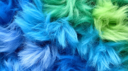 Obraz premium Colorful Fibrous Texture Abstract Design in Blue and Green Soft Hues Background