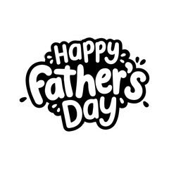 Naklejka premium Happy Father's Day Typography Text in Cute Font with Vector Illustration for Greeting Card and Wishes Background Wallpaper Design