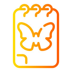 scrapbook Line Gradient Icon