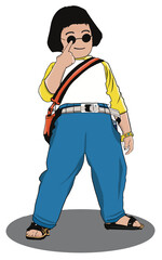 cute girl with with her funny style