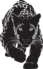 Leopard silhouette vector art design