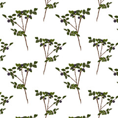 Fabric design featuring leaves, creating a continuous, flowing pattern with soft, elegant colors	
