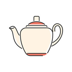 Obraz premium Rustic Clay Teapot. A classic, handcrafted teapot with a natural finish.