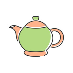 Retro Dome Teapot. A teapot with a dome-like body, curved handle, and classic lid.