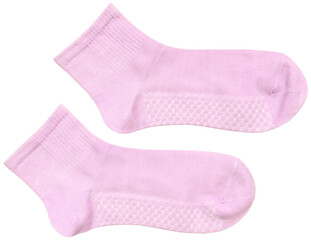 Pink Women's Socks isolated on a transparent background.