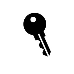 Simple Key Icon: A classic illustration of a simple key, perfect for representing access, security, or unlocking potential.  The minimalist design is clean and versatile. 