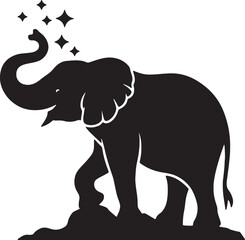 Obraz premium Elephant Silhouette vector art design