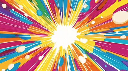 Blank colorful comic abstract background template