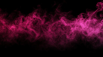 Fototapeta premium Ethereal Crimson Fog Abstract Design on Black Backdrop Dreamy Ambiance Creative Fluid Movement Swirling