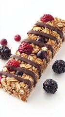 Chocolate Covered Granola Bar with Berries - A Healthy and Delicious Snack