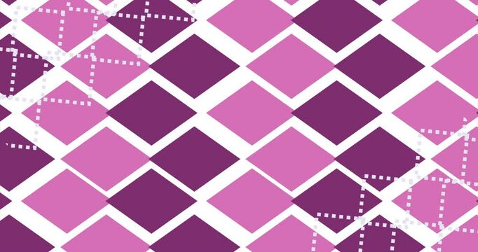 Vertical argyle pattern background moving 4K fabricated cultural clip. Backdrop for a pregnancy announcement, birthday party, or happy season. Colorful artwork for baby shower, invite cards or wishes.