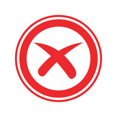 Fototapeta premium Cross Mark Icon