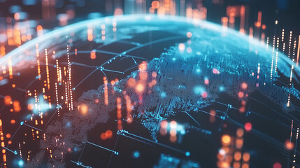 Fototapeta premium World internet network illustration, background, illustration, vector 