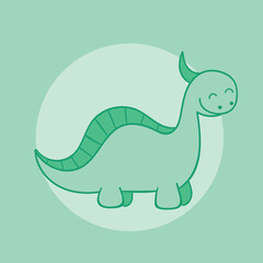 Cute dino character for kids