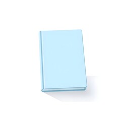 Naklejka premium One book isolated on white background, pale blue color