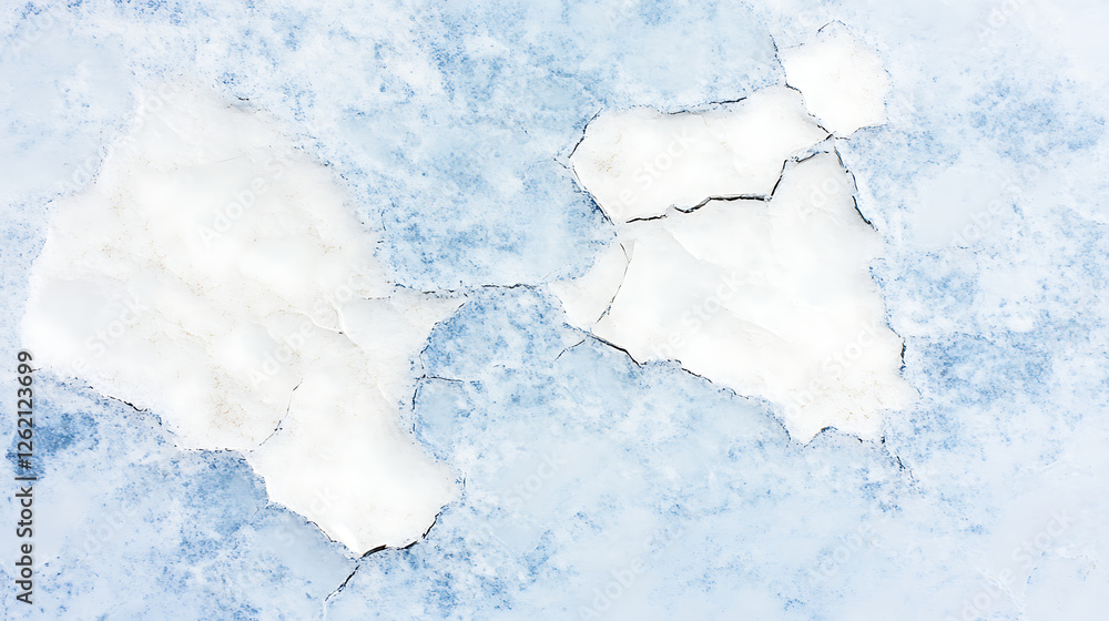 Aufkleber fractured surface with light blue and white tones showcasing abstract design and patterns texture