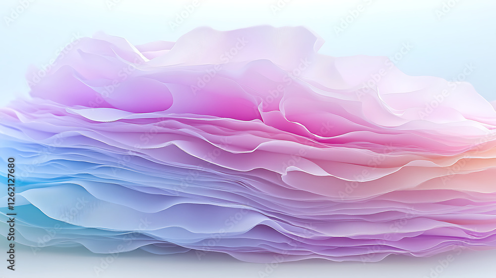 Poster gentle gradient waves of color abstract design concept presentation background image creation