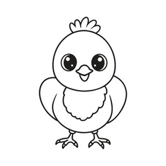 Cute Chick Coloring Page