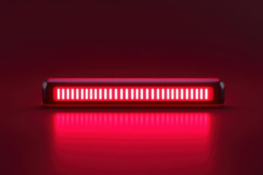 Progress bar displayed on a solid red background indicating completion percentage, progress bar from 0 to 100 with alpha channel