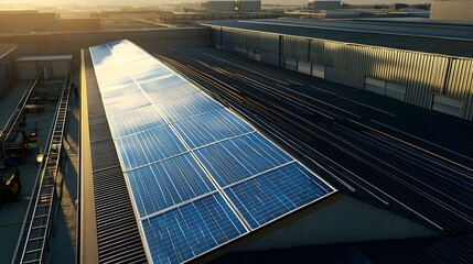 Fototapeta premium Both of technicians is installing solar panels
