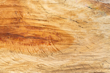 Brown wooden floor, rough texture with splinters and cracks, wooden background, abstract background.