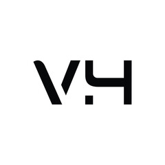 VH monogram logo design letter text name symbol monochrome logotype alphabet character simple logo