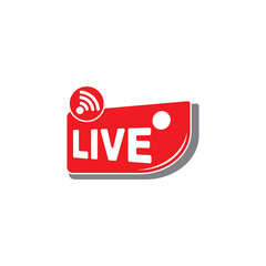 Live streaming icon. Modern vector button design isolated