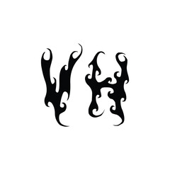 VH monogram logo design letter text name symbol monochrome logotype alphabet character simple logo