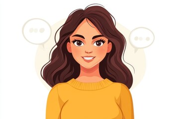 Customer service representative engaging with client during remote chat session, Video of video chat with customer service woman Easy to edit talking