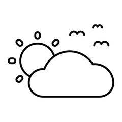 Cloudy Day outline icon