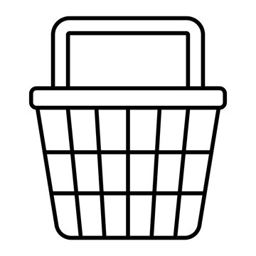 recommend clip art: Food Basket outline icon