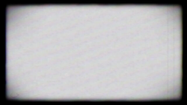 Old CRT TV Screen Noise VHS Interference, Retro Film Overlay, Video Effect.
