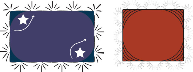 Set of Islamic modern ornamental frame border decorative pattern vector design