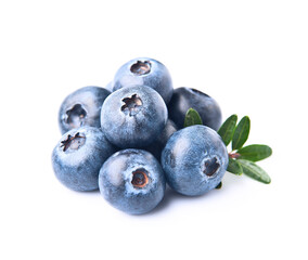 Blueberry with leaves cloaseup