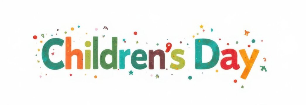 Colorful children's day banner with copy space for festive celebration