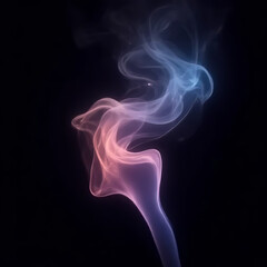smoke on black background