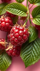 A Stunning Raspberry Pattern in Vivid Detail